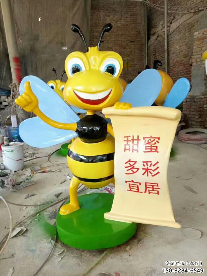 門口蜜蜂雕塑 售樓處仿真雕塑 彩繪小品