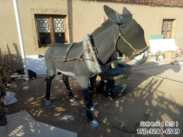 創意毛驢雕塑 步行街店門口雕塑 影視劇小品