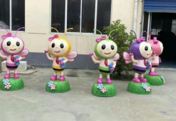 城市蜜蜂雕塑 風景區(qū)彩繪雕塑 抽象擺件