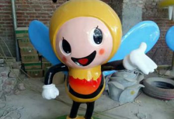 抽象蜜蜂雕塑 店門口彩繪雕塑 步行街擺件