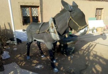 創意毛驢雕塑 步行街店門口雕塑 影視劇小品