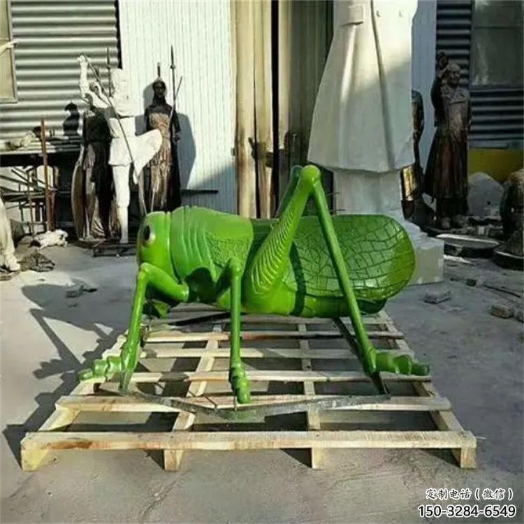 酒店蟈蟈雕塑廠家 庭院仿真雕塑 彩繪小品