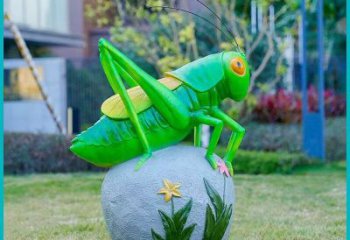 售樓處蟈蟈雕塑 商業街仿真雕塑 動物擺件