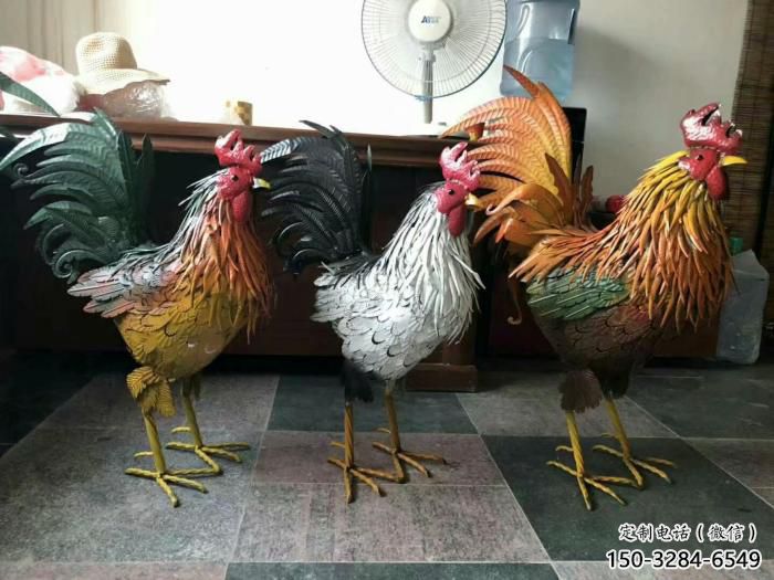 室內小雞雕塑，景觀題材，鍍銅工藝