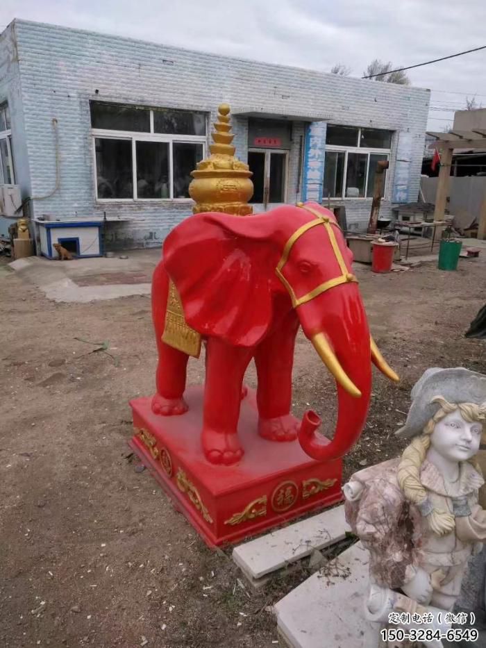 農(nóng)村小象雕塑，歐式主題，彩繪工藝