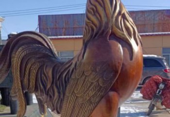 廣場小雞雕塑，動物擺件，仿古工藝