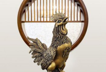 庭院小雞雕塑，現(xiàn)代小品，彩繪工藝