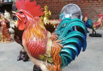 校園小雞雕塑，仿真主題，鍍金工藝