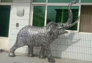 操場小象雕塑，公園題材，剪影工藝