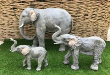 廣場小象雕塑，動物擺件，仿古工藝