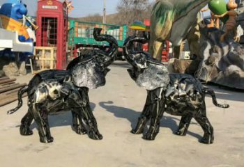 室內小象雕塑，景觀題材，鍍銅工藝