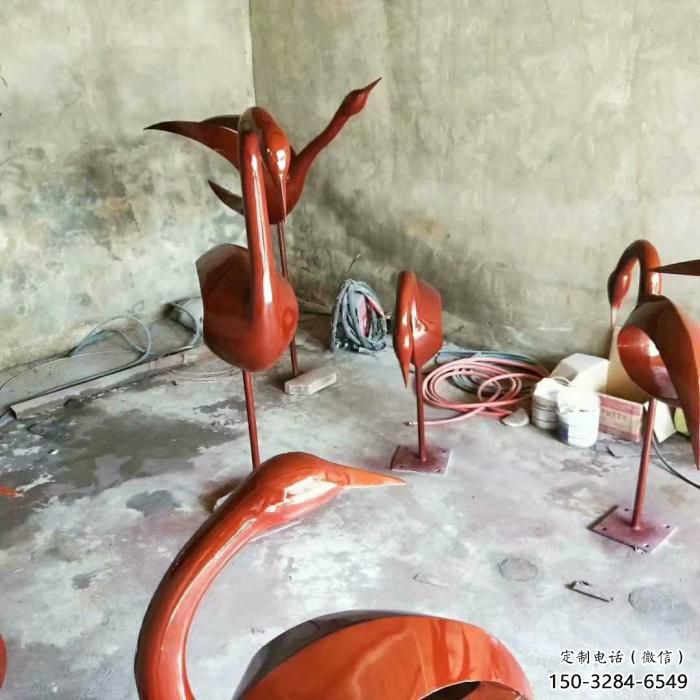 庭院鳥類雕塑，現代小品，彩繪工藝