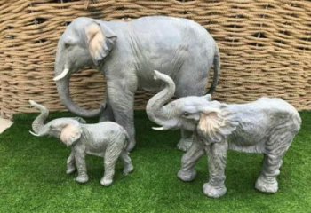 校園小象雕塑，動物題材，鍍銅工藝