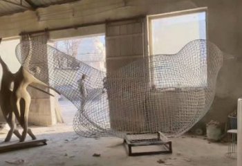 街道鳥類雕塑，動物小品，剪影工藝