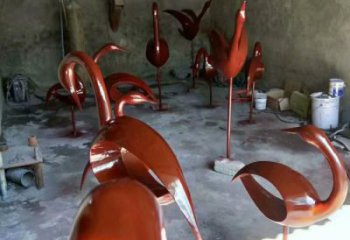 醫院鳥類雕塑，海洋擺件，拉絲工藝