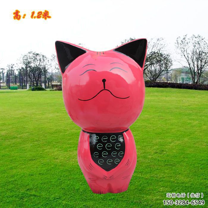 操場小貓雕塑，景觀題材，抽象工藝