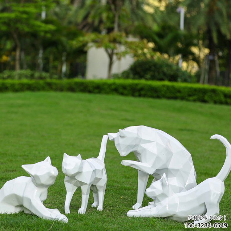 園林小貓雕塑，文化標(biāo)識，公園小品