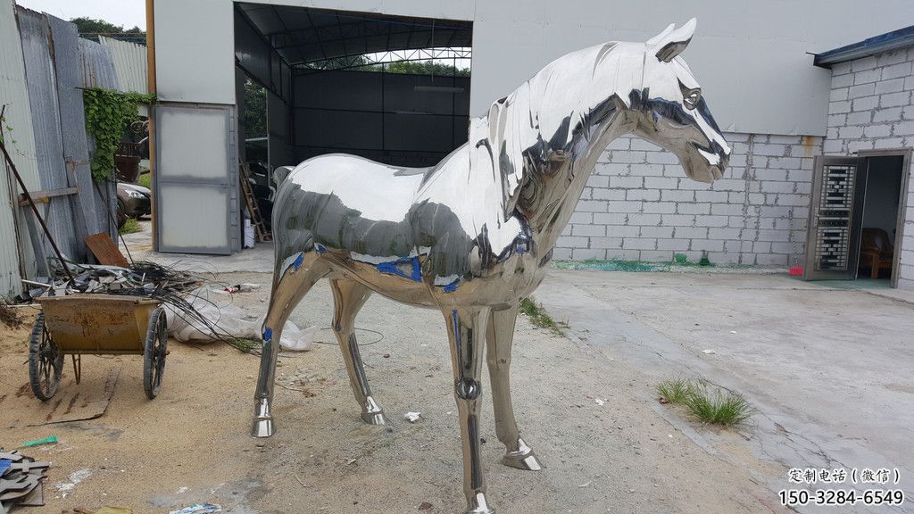 園林戰馬雕塑，文化標識，電鍍工藝