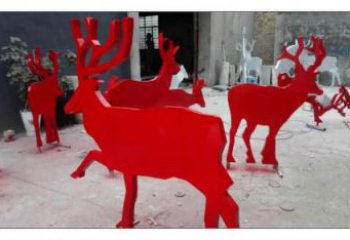 庭院小牛雕塑，動物主題，烤漆工藝