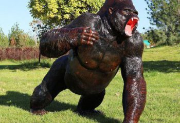 廣場猩猩雕塑，動物擺件，仿古工藝