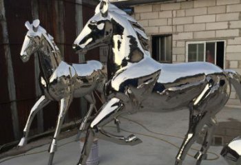 公園戰馬雕塑，廣場園林主題，仿古工藝