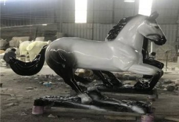 廣場戰馬雕塑，動物擺件，仿古工藝