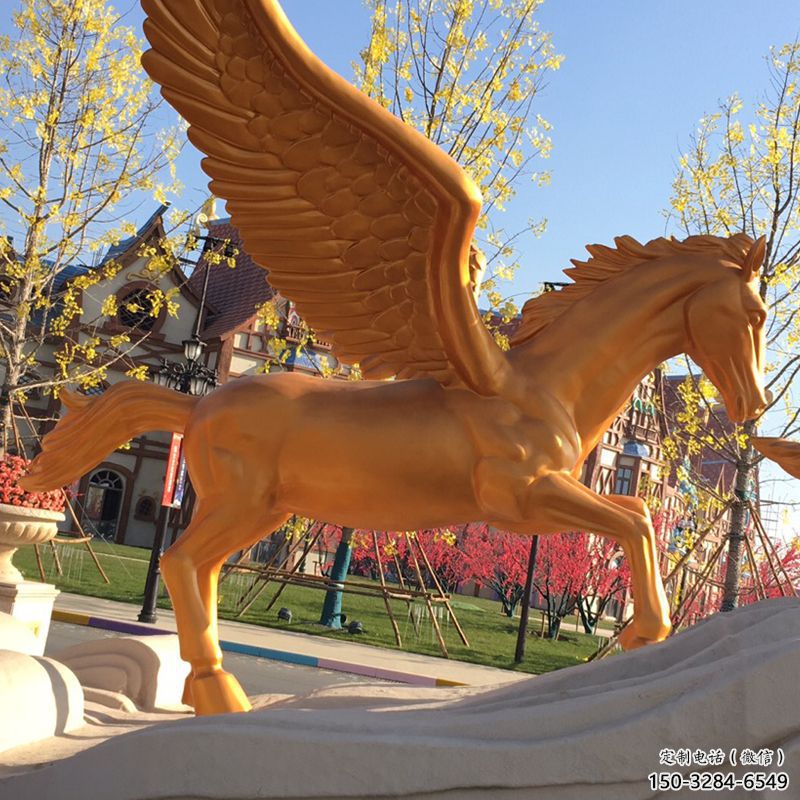 園林天馬雕塑，文化標識，電鍍工藝