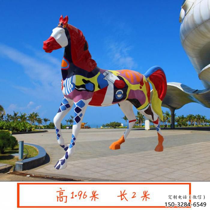 庭院小馬雕塑，動(dòng)物主題，鍍銅工藝