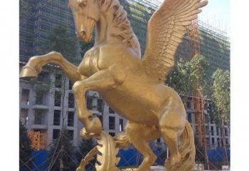 售樓部天馬雕塑，家禽小品，鍍銅工藝