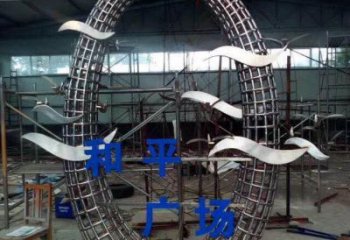 仿古大雁雕塑 庭院彩繪雕塑 田間小品