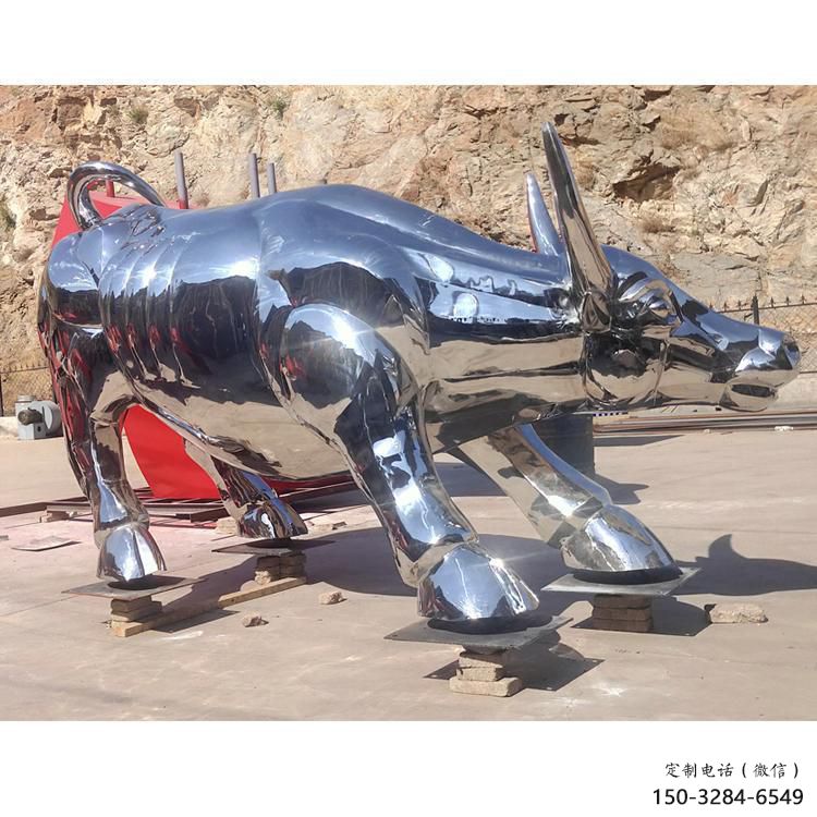 廣場黃牛雕塑，動物擺件，仿古工藝