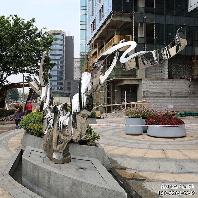 冷飲店貓咪雕塑，鍍銅海洋雕塑，鏡面工藝