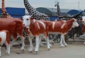 城市公牛雕塑 風景區彩繪雕塑 抽象擺件