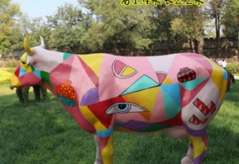 門口公牛雕塑 售樓處仿真雕塑 彩繪小品