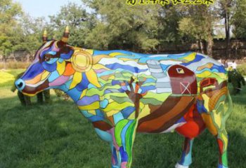 園林公牛雕塑 田間彩繪雕塑 仿真擺件