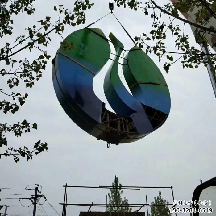 公園白鷺雕塑，噴砂發光雕塑，鑄銅工藝