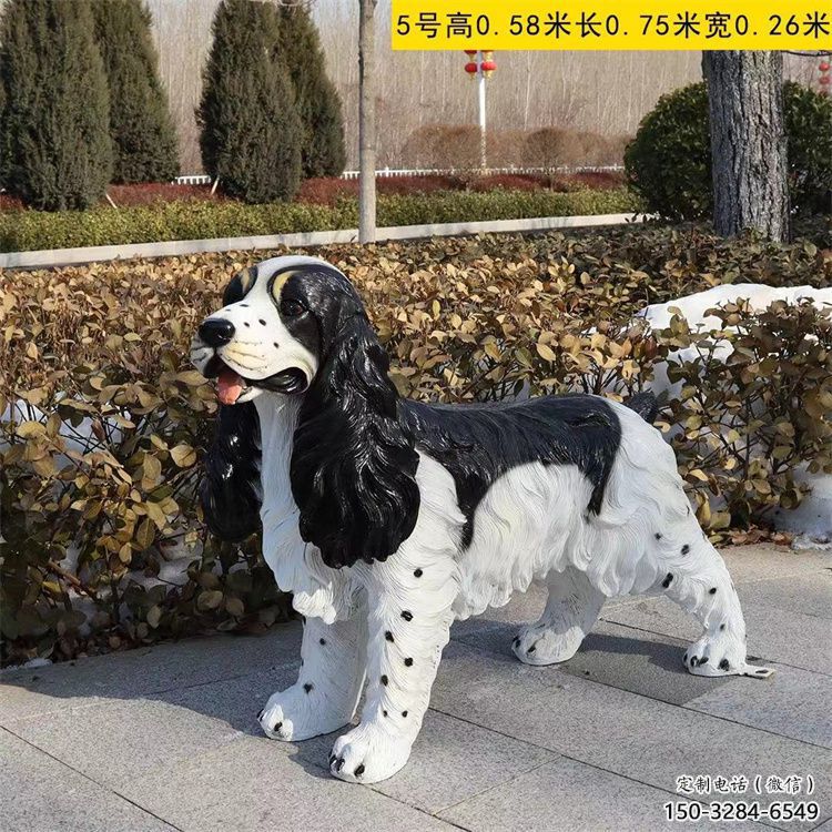 售樓部哈巴狗雕塑，噴砂發(fā)光雕塑，彩繪題材