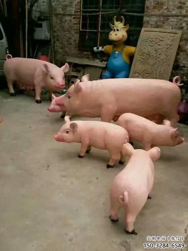 校園野豬雕塑，拉絲海洋雕塑，卡通主題