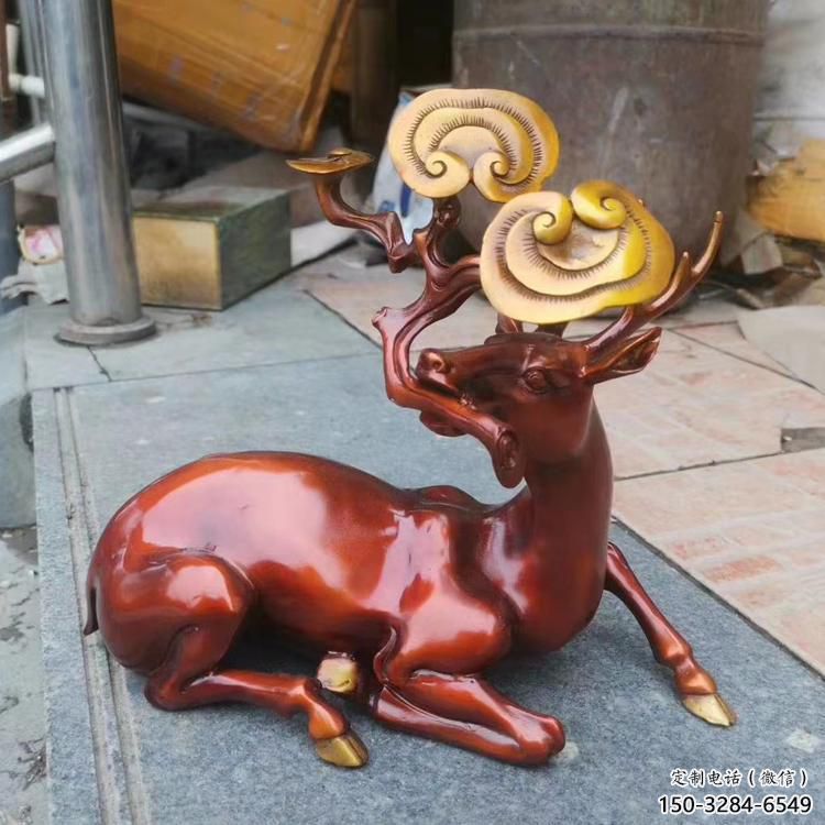 幼兒園馴鹿雕塑，鐵藝文化雕塑，鑄造制作