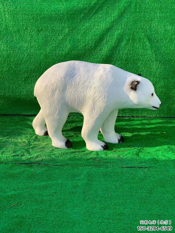 園林狗熊雕塑，噴漆運動雕塑，網格形式