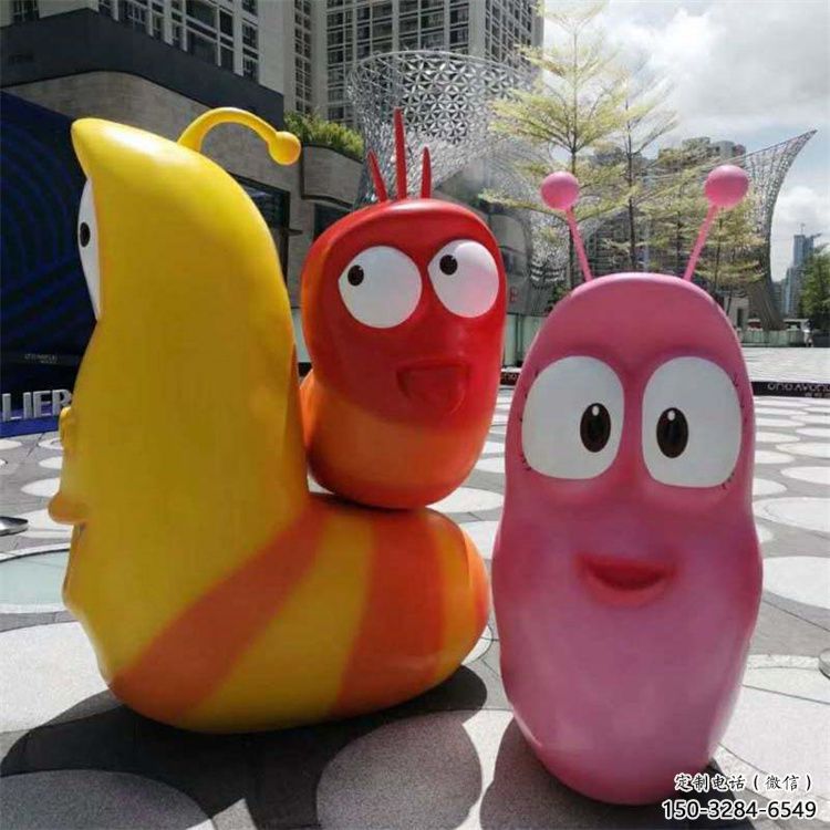 售樓部蟲子雕塑，噴砂發光雕塑，彩繪題材