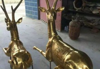 房地產(chǎn)馴鹿雕塑，仿古動(dòng)漫雕塑，噴砂制造