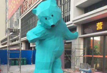 校園狗熊雕塑，拉絲海洋雕塑，卡通主題