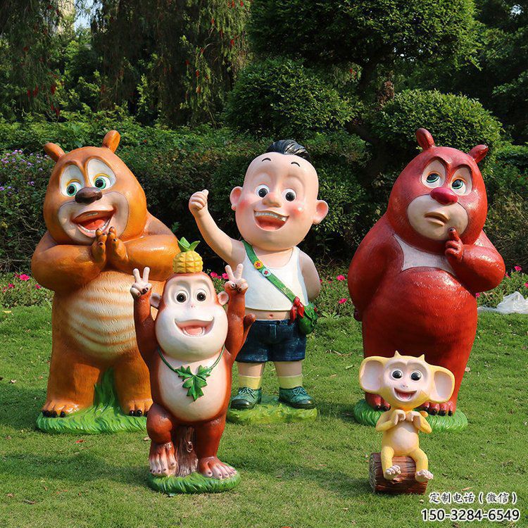 景區(qū)維尼熊雕塑，鍍金歐式雕塑，鐵藝材質(zhì)