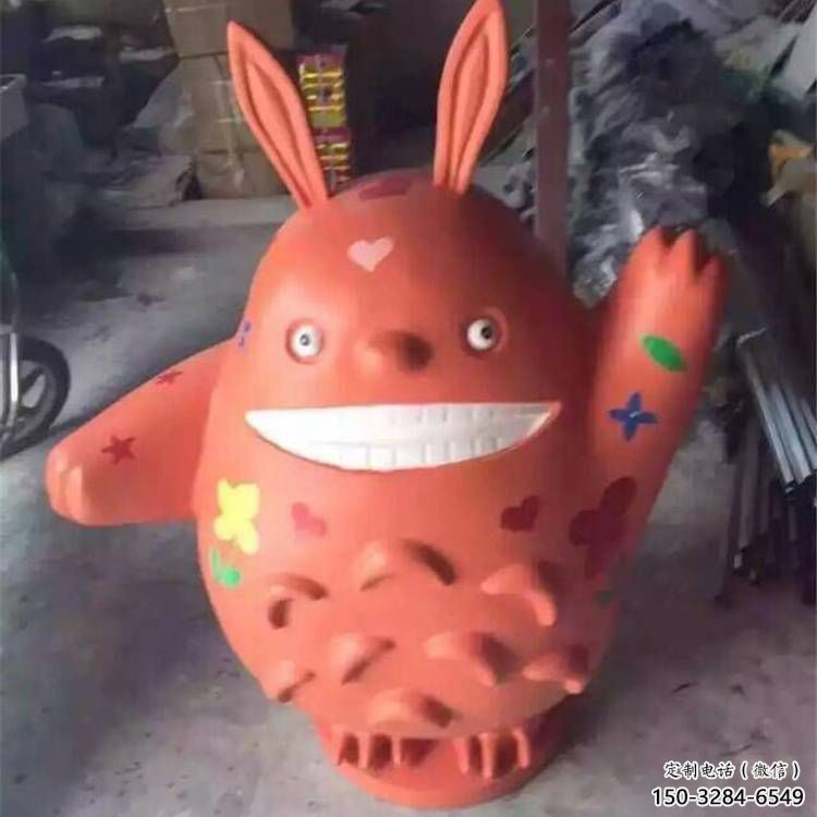 公園龍貓雕塑，噴砂發光雕塑，鑄銅工藝