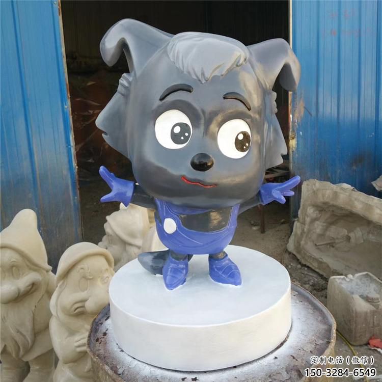 步行街小羊雕塑，鑄銅農耕雕塑，動漫方式