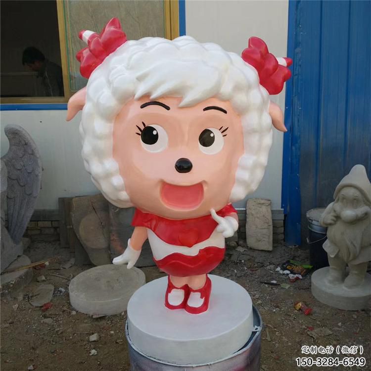 校園小羊雕塑，拉絲海洋雕塑，卡通主題