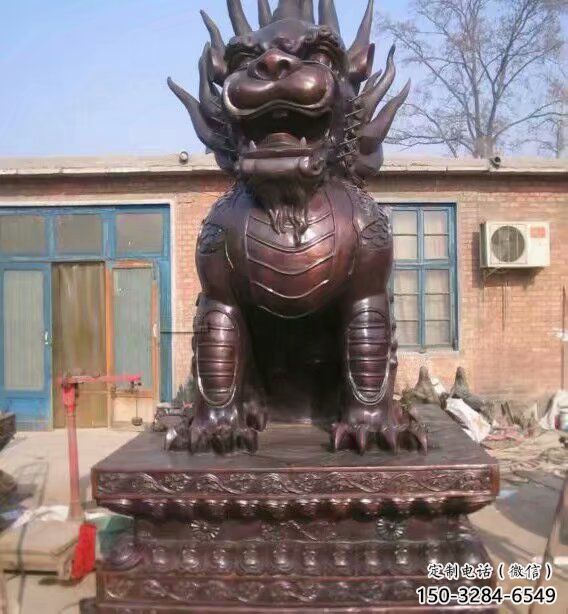 海洋館麒麟雕塑，鍍銅海洋雕塑，鍍銅工藝