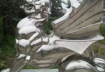 園林麒麟雕塑，噴漆運動雕塑，拋光形式