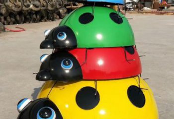 彩繪瓢蟲雕塑 仿真昆蟲動(dòng)物雕塑 步行街?jǐn)[件